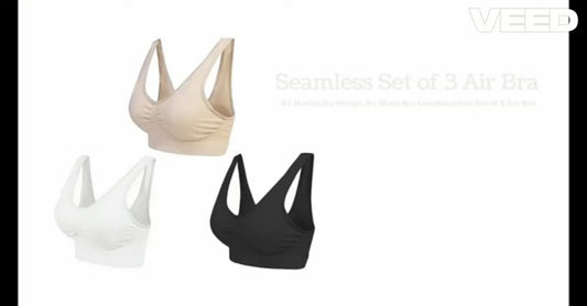 Women's Multicolor Air Bra Pack Of 3 Free Size