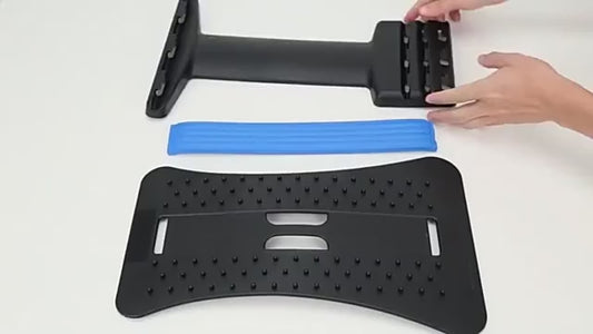 Multi-Level Back Stretcher Posture Corrector Device for Back Pain Relief with Back Support Mate Magic Back Stretching Massage (Blue)